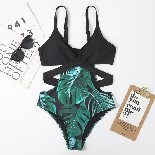 Bikini Triangular Sexy con Diseño de Flores y Cordones Ajustables - Image 11