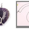 Peach Heart-shaped Lovers Pendant Natural Crystal Tree Of Life Necklace Morado Set