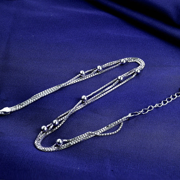 Pulsera Minimalista de Plata 925 Estilo Coreano