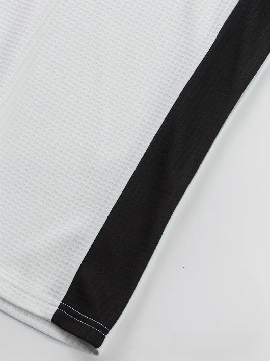 Sudadera Hombre Manga Larga Diseño Jacquard Patchwork Corte Holgado - Image 15