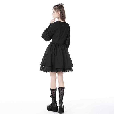 Vestido Gótico Muñeca con Cuello Ataúd - Image 4