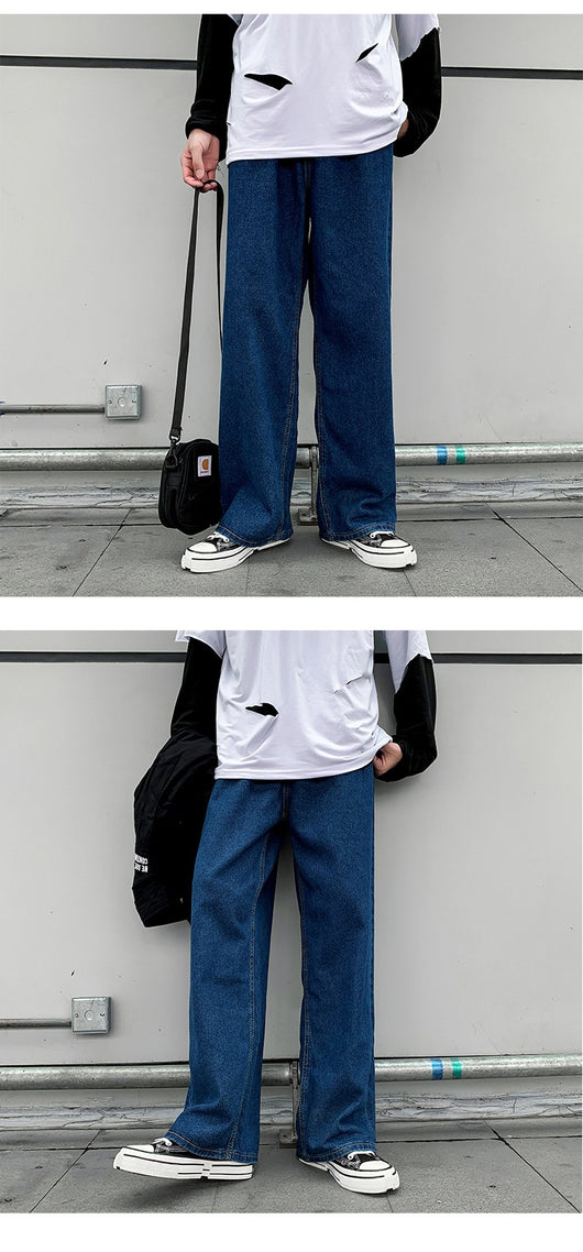 Pantalones Vaqueros Hombre Estilo Coreano Rectos Sueltos - Image 10