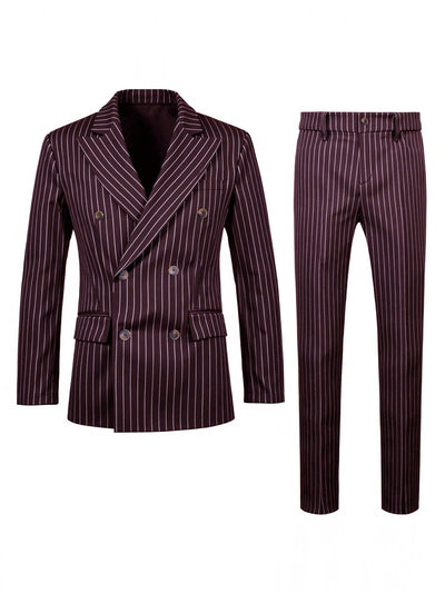 Conjunto de Traje Ejecutivo a Rayas para Hombre - Image 32