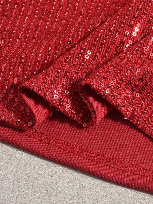 Chaleco Cropped sin Mangas con Lentejuelas y Estampado Leopardo - Image 42