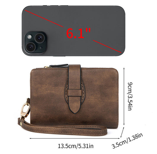Cartera Mujer Cuero Suave RFID Protegida Compacta Colores Lisos - Image 14