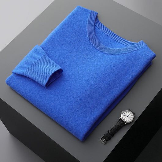 Suéter de Cuello Redondo 100% Cashmere para Hombre - Otoño e Invierno - Image 6