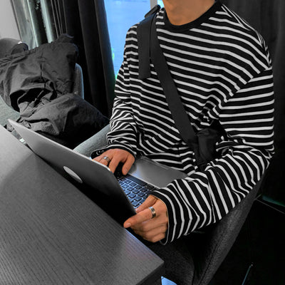 Playera Suelta Coreana Moderna para Hombre - Image 4
