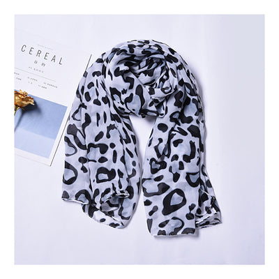 Bufanda Estampado Leopardo Minimalista Clásica para Mujer - Image 10