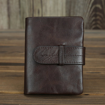 Cartera de Cuero Genuino para Mujer con Múltiples Compartimentos