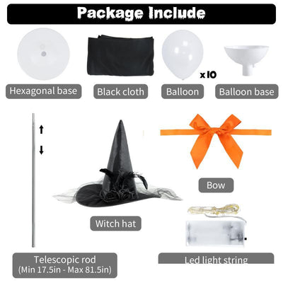 Fantasma LED Luminoso Negro con Moño Decorativo - Image 8