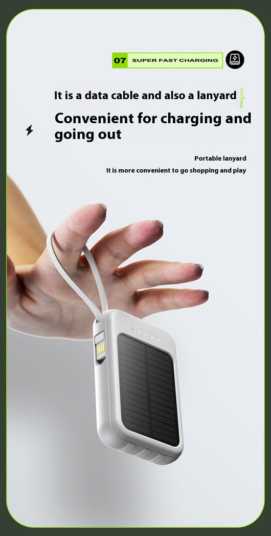Banco de Energía Solar Portátil de Gran Capacidad con Cable para Camping - Image 13