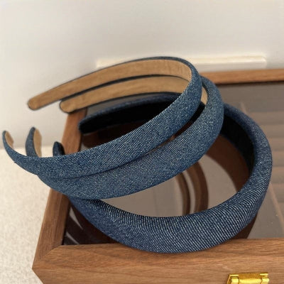 Diadema Retro de Tela Denim con Estilo Minimalista - Image 22