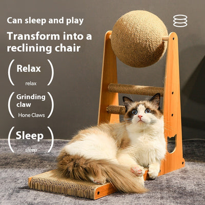 Rascador Vertical de Sisal Resistente para Gatos - Alivia Estrés y Protege Muebles - Image 3