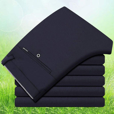 Pantalones Elásticos de Vestir Casual para Hombre Adulto - Corte Recto Suelto - Image 2