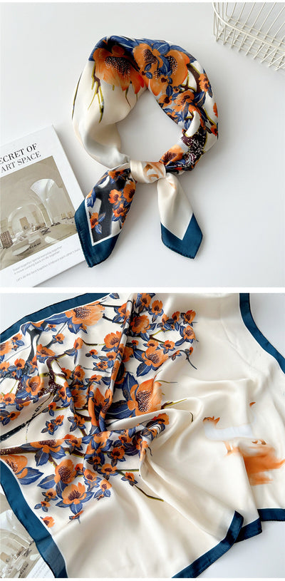 Pañuelo de Seda Cuadrado 70cm - Versátil para Primavera y Otoño - Image 59
