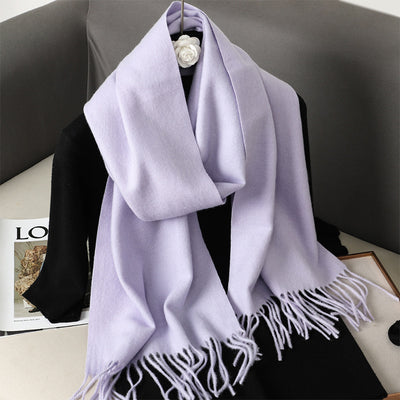 Pashmina Cálida de Color Sólido para Mujer - Chal Suave Estilo Cashmere - Image 39
