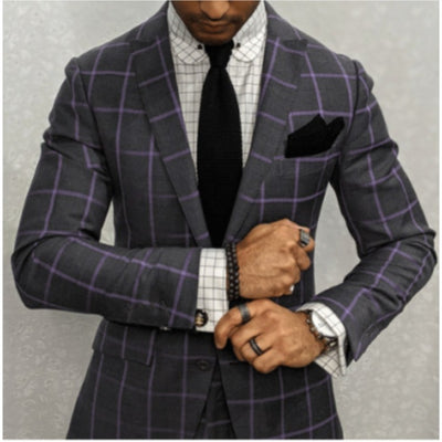 Saco de Cuadros Slim Fit para Hombre - Estilo Casual Moderno - Image 26