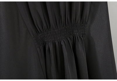 Abrigo Trench Coat Negro Entallado de Manga Larga para Mujer - Image 15