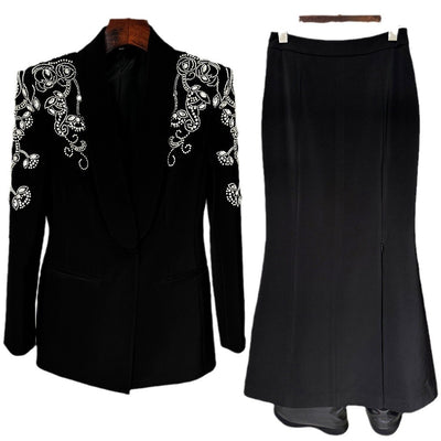 Blazer Elegante para Mujer con Detalles de Diamantes - Image 5