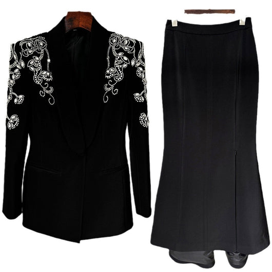 Blazer Elegante para Mujer con Detalles de Diamantes - Image 5