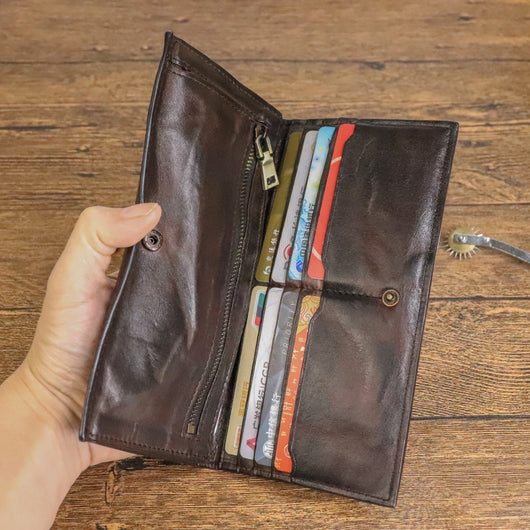 Billetera Larga Plisada Artesanal para Hombre - Image 8