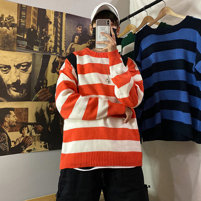 Suéter Suelto Cuello Redondo para Hombre - Otoño e Invierno - Image 8