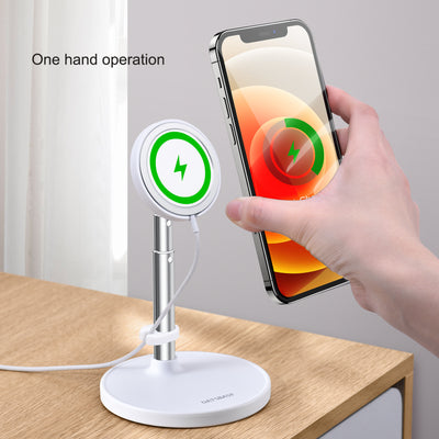 Cargador Inalámbrico Magnético con Soporte Ajustable Telescópico - Image 4