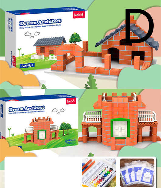 Bloques de Construcción Educativos para Niños - Casa DIY Simulada Hecha a Mano - Image 5