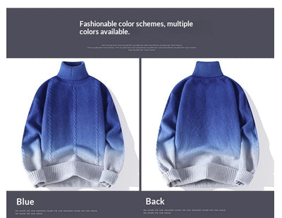 Suéter Tejido Cuello Alto con Degradado de Color para Hombre - Image 17