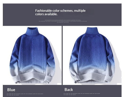 Suéter Tejido Cuello Alto con Degradado de Color para Hombre - Image 17