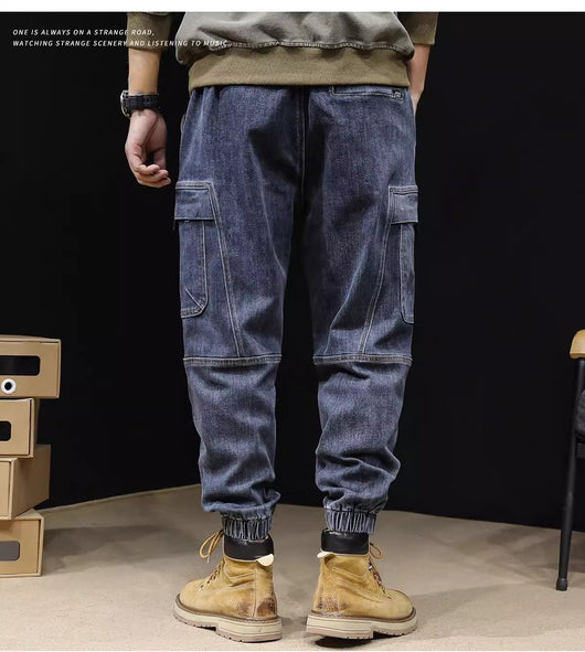 Jeans Retro Holgados con Cintura Elástica para Hombre - Image 7