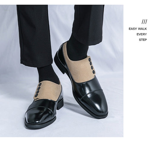 Zapatos de Cuero Slip-On con Punta Redondeada para Hombre - Image 13