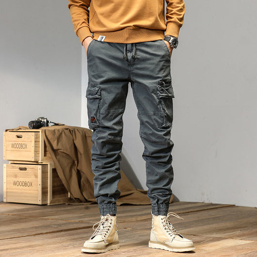 Pantalones Rectos Americanos con Múltiples Bolsillos y Detalles de Encaje - Image 6
