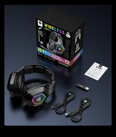 Auriculares Gaming Inalámbricos Bluetooth con RGB Luminoso - Image 23