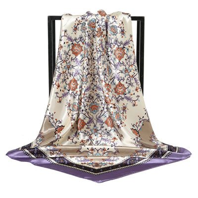 Pañuelo de Seda Artificial Estampado 90cm - Accesorio Versátil para Cualquier Ocasión - Image 2