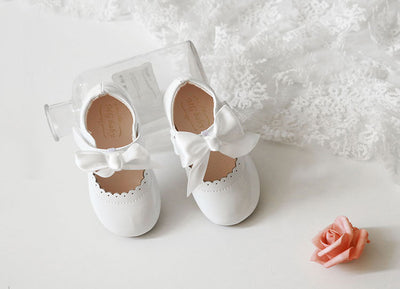 Zapatos de Tacón Bajo para Niñas con Moño - Cuero Elegante Primavera Otoño - Image 22