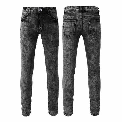 Jeans Slim Fit Gris Ahumado con Estiramiento - Diseño Retro Artesanal - Image 2