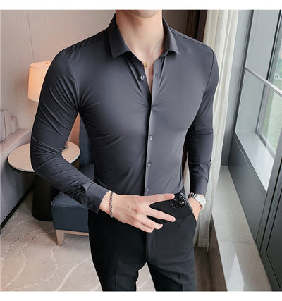 Camisa Casual de Punto Sin Planchado con Caída Perfecta - Image 5