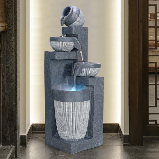 Fuente de Agua Decorativa con Humidificador para Sala de Estar - Image 3
