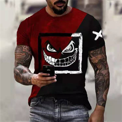 Playera Casual Hip-hop para Hombre con Estampa Smiley - Image 9
