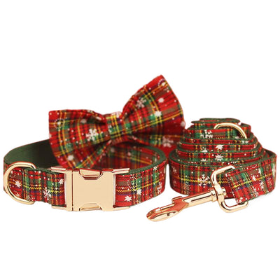 Collar Navideño para Mascotas con Diseño de Copo de Nieve