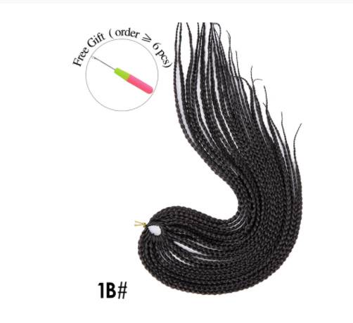Peluca Sintética Trenzas Sucias 16 Pulgadas - Estilo Tres Trenzas Alargado - Image 6