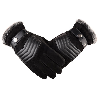Guantes de Cuero Cálidos Impermeables para Motocicleta - Image 4