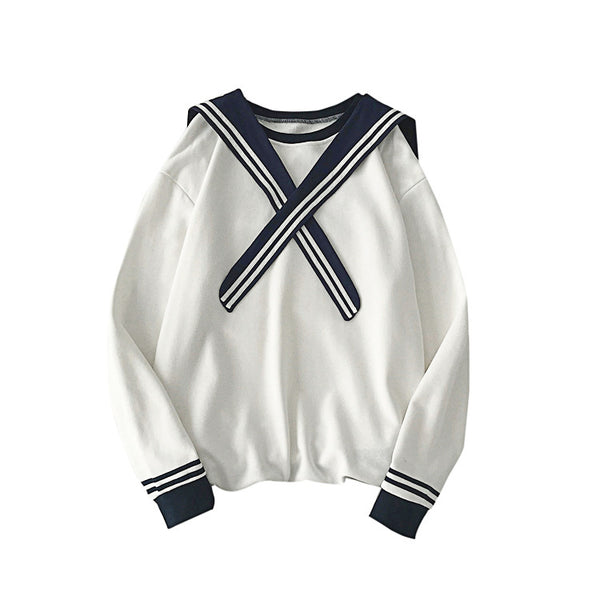 Sudadera con Capucha Retro Azul Marino - Estilo Coreano para Hombre