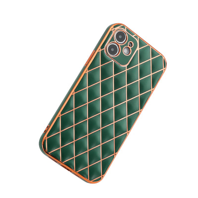 Funda para Celular de Piel de Cordero con Patrón Diamantado - Protección Resistente a Caídas - Image 5