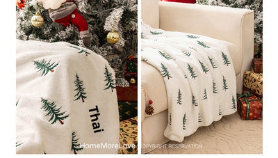 Manta Navideña para Sofá con Bordado de Árbol de Navidad - Image 12