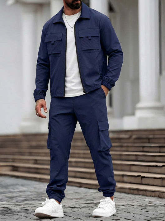 Conjunto de Trabajo Casual: Chamarra y Pantalón con Cierre - Image 10