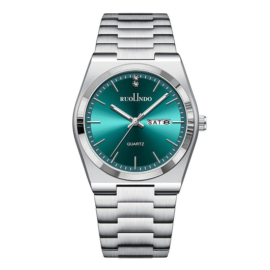 Reloj de Hombre Acero Inoxidable Doble Calendario con Esfera Luminosa - Image 25