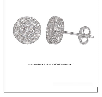 Aretes de Plata Esterlina 925 con Diamante Texturizado para Hombre - Image 13