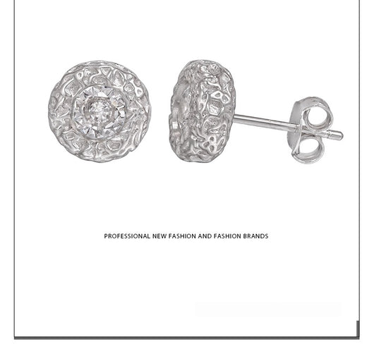 Aretes de Plata Esterlina 925 con Diamante Texturizado para Hombre - Image 13